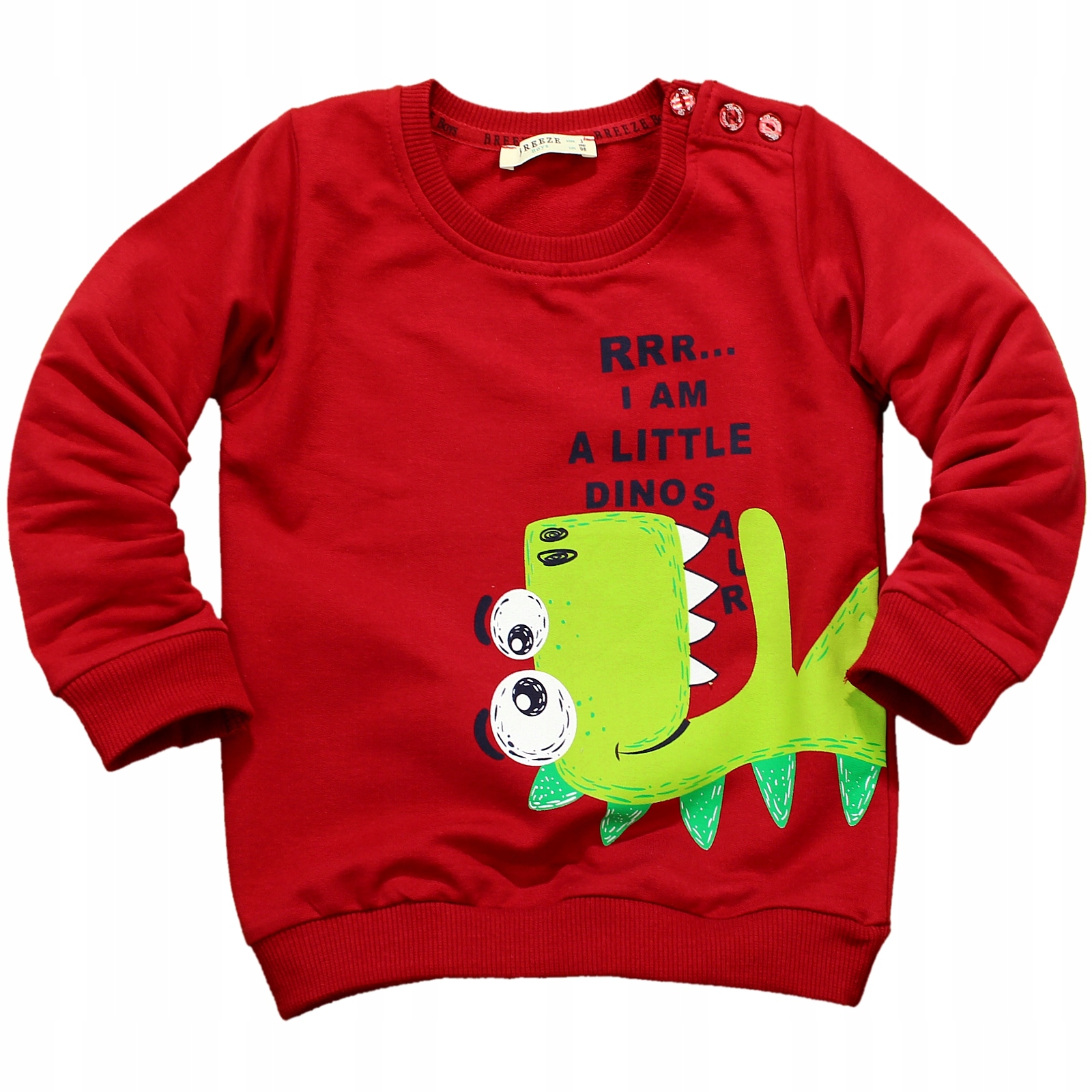 

Bluza Dresowa Z Dinozaurem Bawełna Rękaw 98