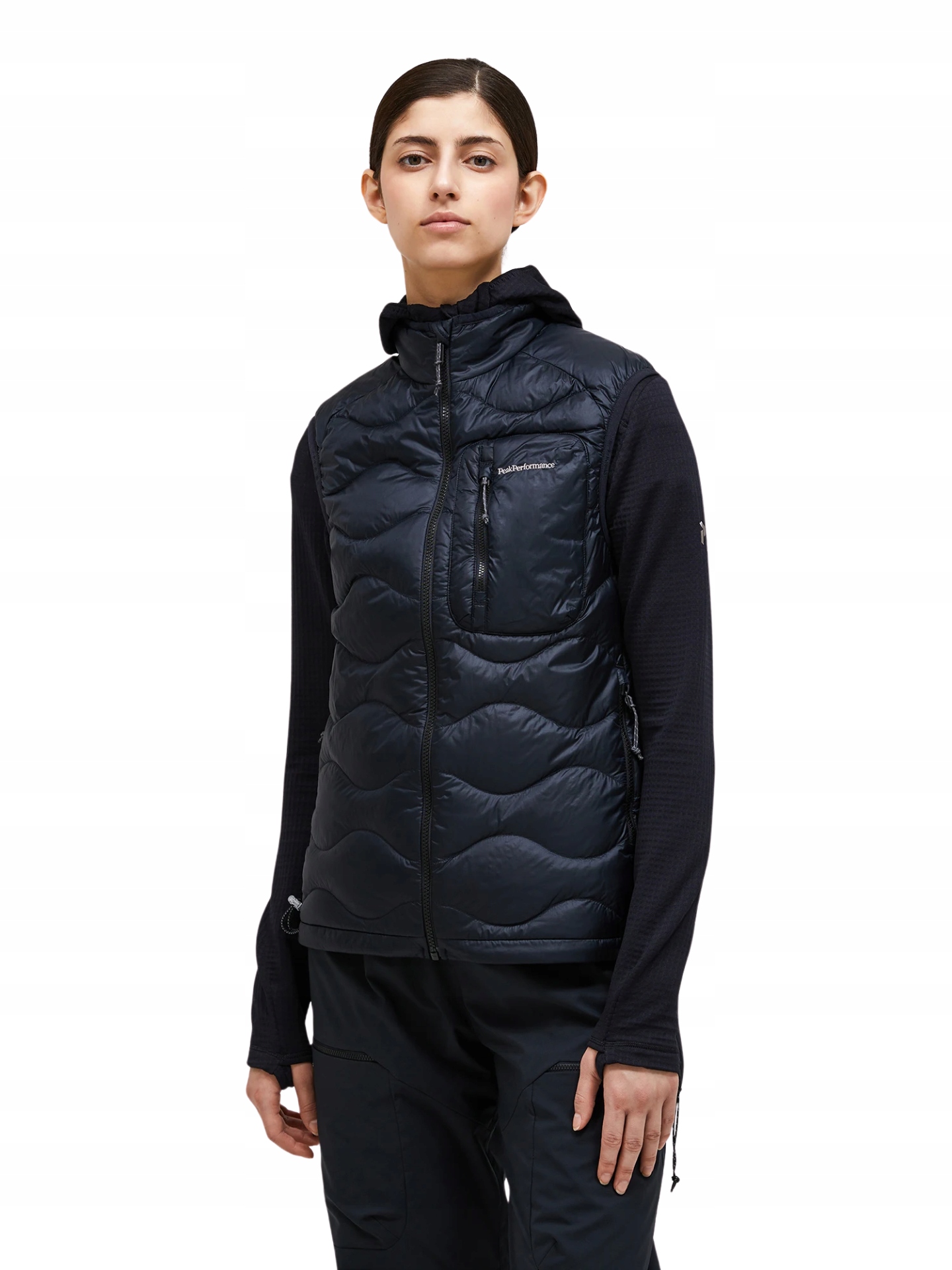 Dámská péřová vesta Peak Performance Helium Utility Down Vest černá