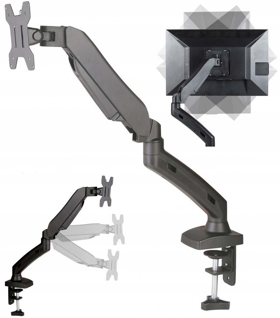 

Biurkowy Obrotowy Uchwyt Gazowy Monitora Tv 13-27
