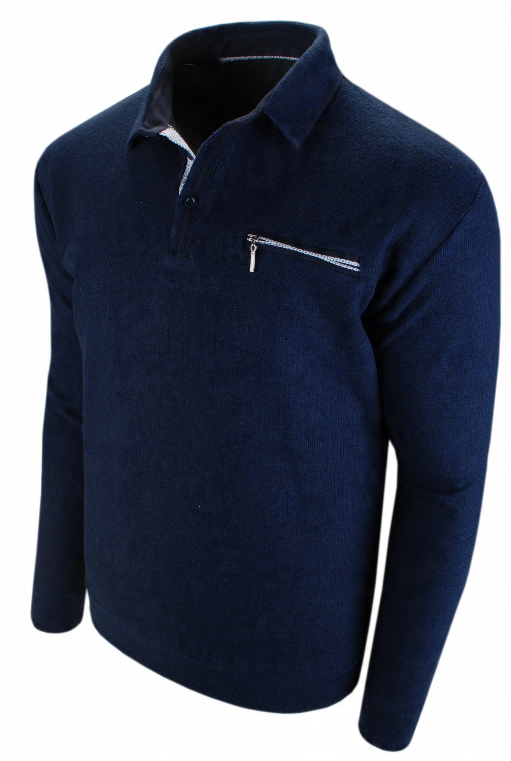 

3XL-MĘSKI Sweter-bluza Polo Z Kieszonką DY04/1