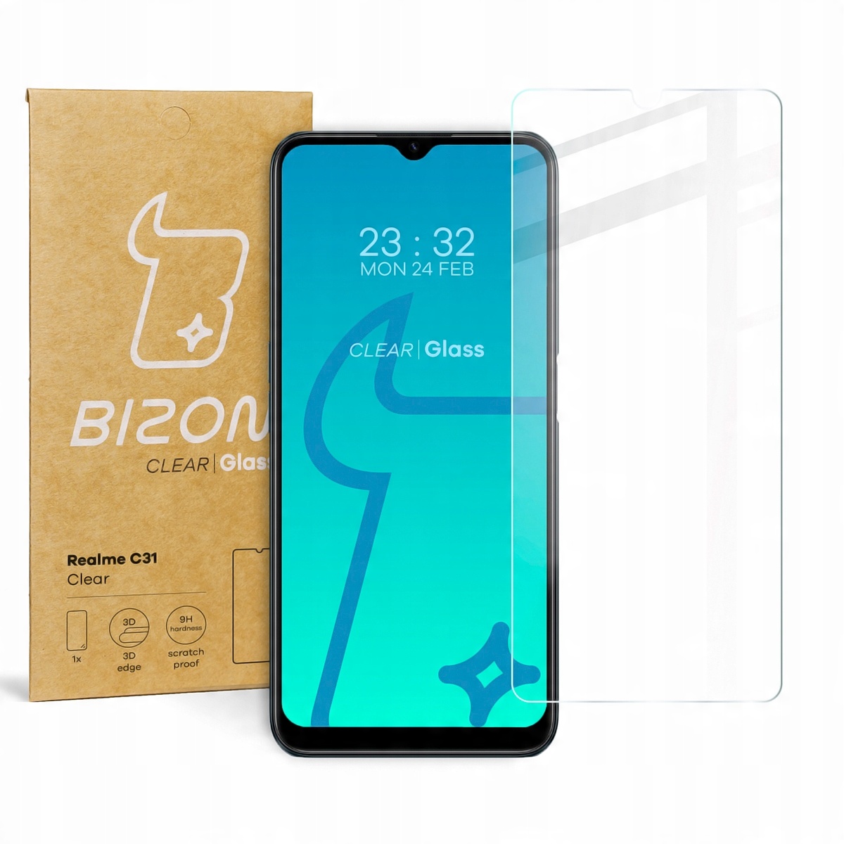 

Szkło hartowane Bizon Glass Clear do Realme C31