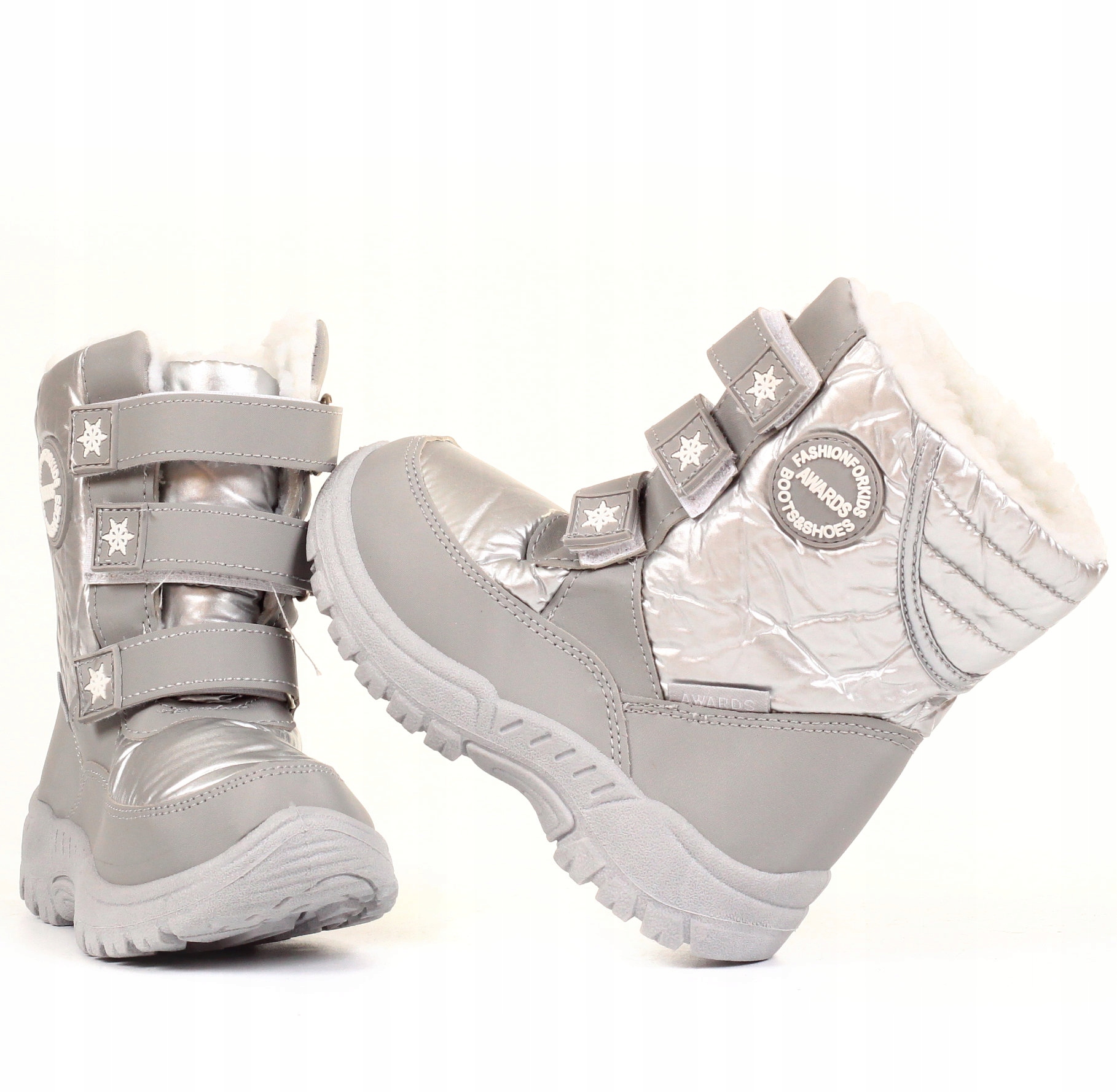 ŚNIEGOWCE ZIMOWE BUTY OCIEPLANE LEKKE NA RZEP Marka Inna marka