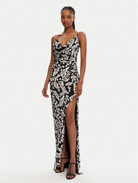 balmain Damskie Sukienka wieczorowa BALMAIN-DF0RN195JJ33 Eab Czarny