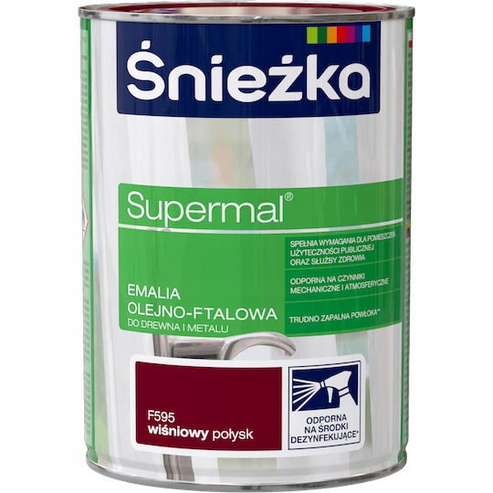 

Supermal Emalia olejno-ftalowa F595 Wiśniowa 0,8 L
