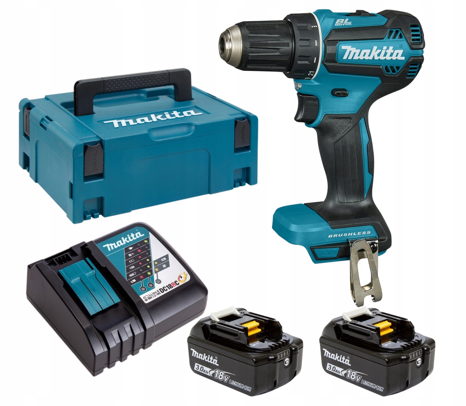 Wiertarko wkrętarka Makita DDF485RFJ 18V 2x3.0Ah bezszczotkowa Makita Pl