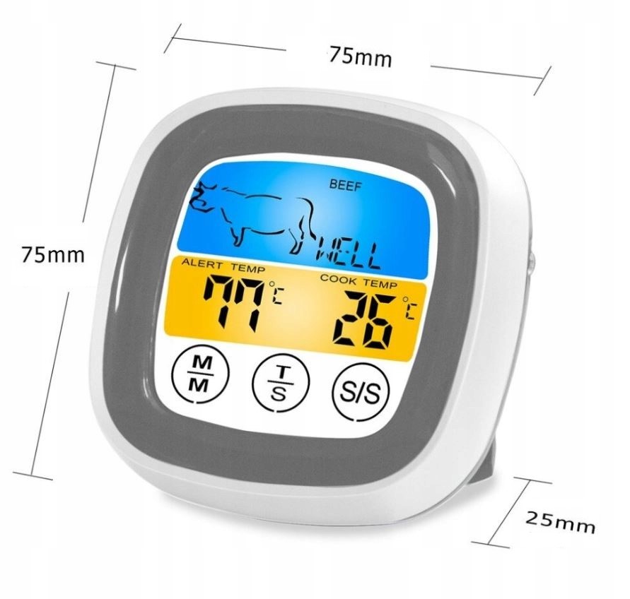 Dotykowy termometr do grilla wędzarnia timer dom EAN (GTIN) 5903857151152