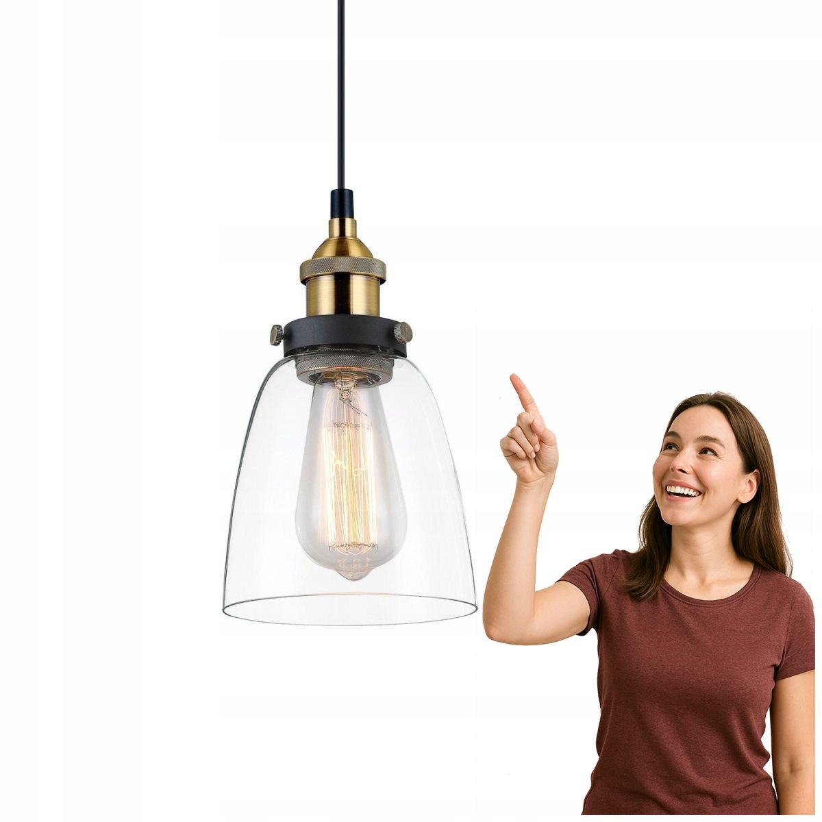 Závesná lampa Francis MDM-2563/1 Gd+cl Italux