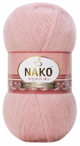 Nako Angora Luks 10639 pudrowy róż2
