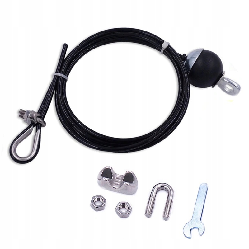 Ocelové lanko potažené 10 m, nastavitelné, závěsná posilovací kladka, profesionální