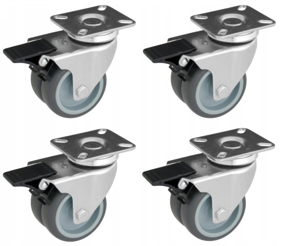 

zestaw kół 75 m 4 szt. hamulec Podwójne nie rysują