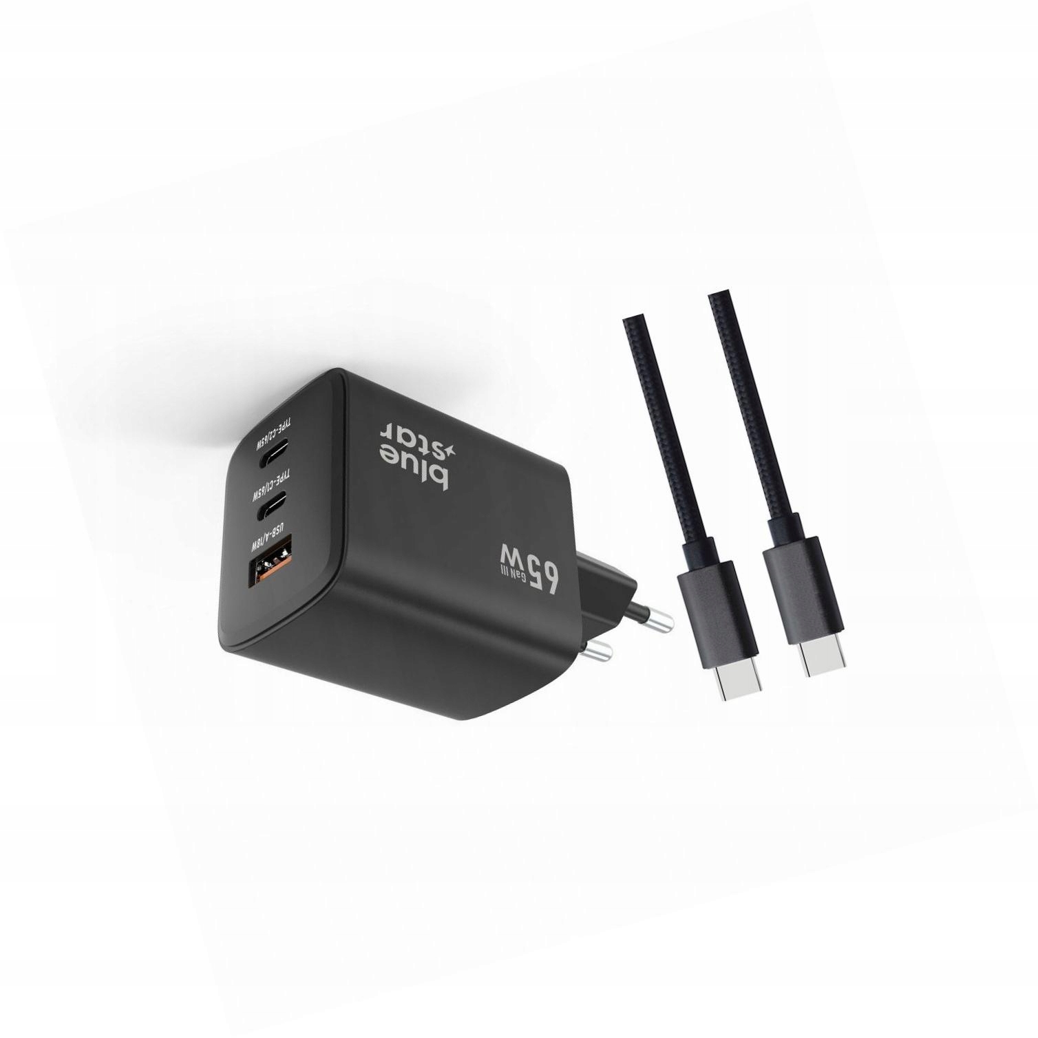 Szybka ładowarka Gan 65W kostka z kablem 3 wejścia do Xiaomi 15 5G