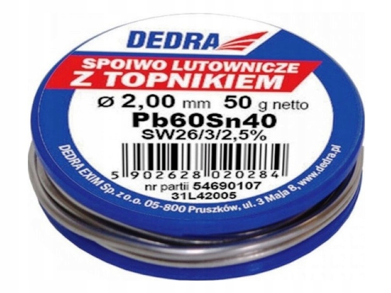 

Lut z topnikiem Dedra PB60SN40