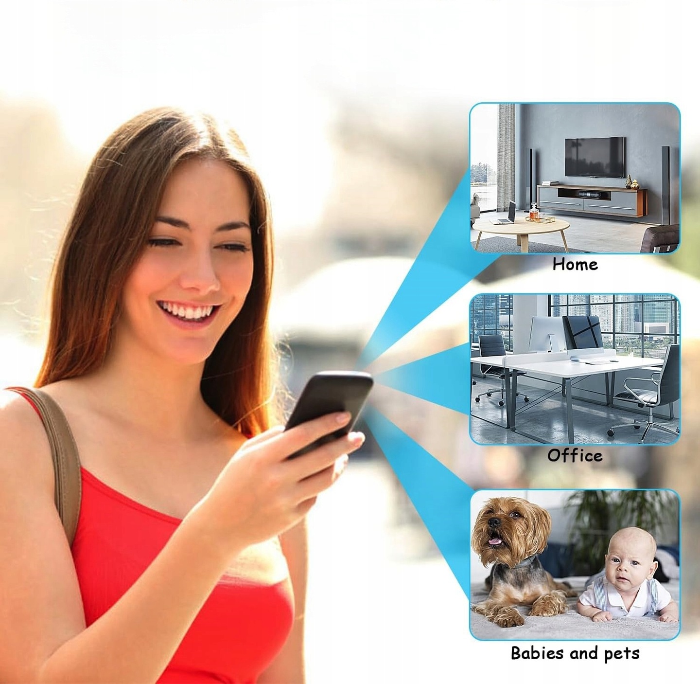 KAMERA BEZPRZEWODOWA MINI NOKTOWIZYJNA WIFI SMART HD 1080P Marka Ruffberg