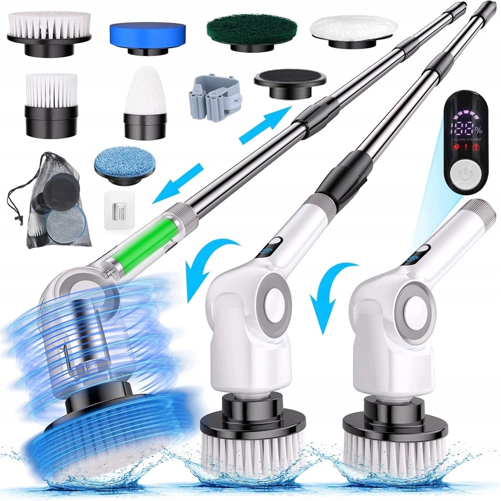 Rotační Elektrický Čisticí Mop Se 7 Kartáčovacími Hlavicemi