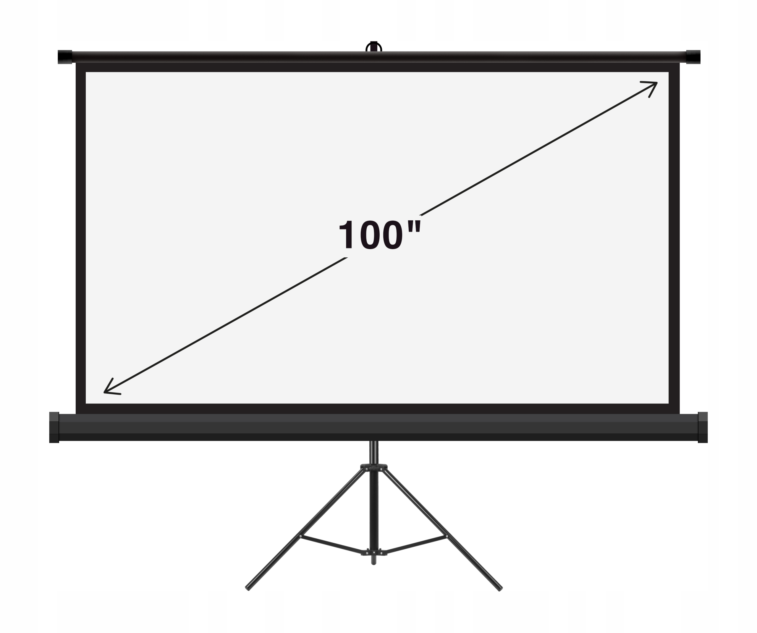Ekran Projekcyny 100 Cali Do Rzutnika Projektora 16:9 221X124 CM Statyw