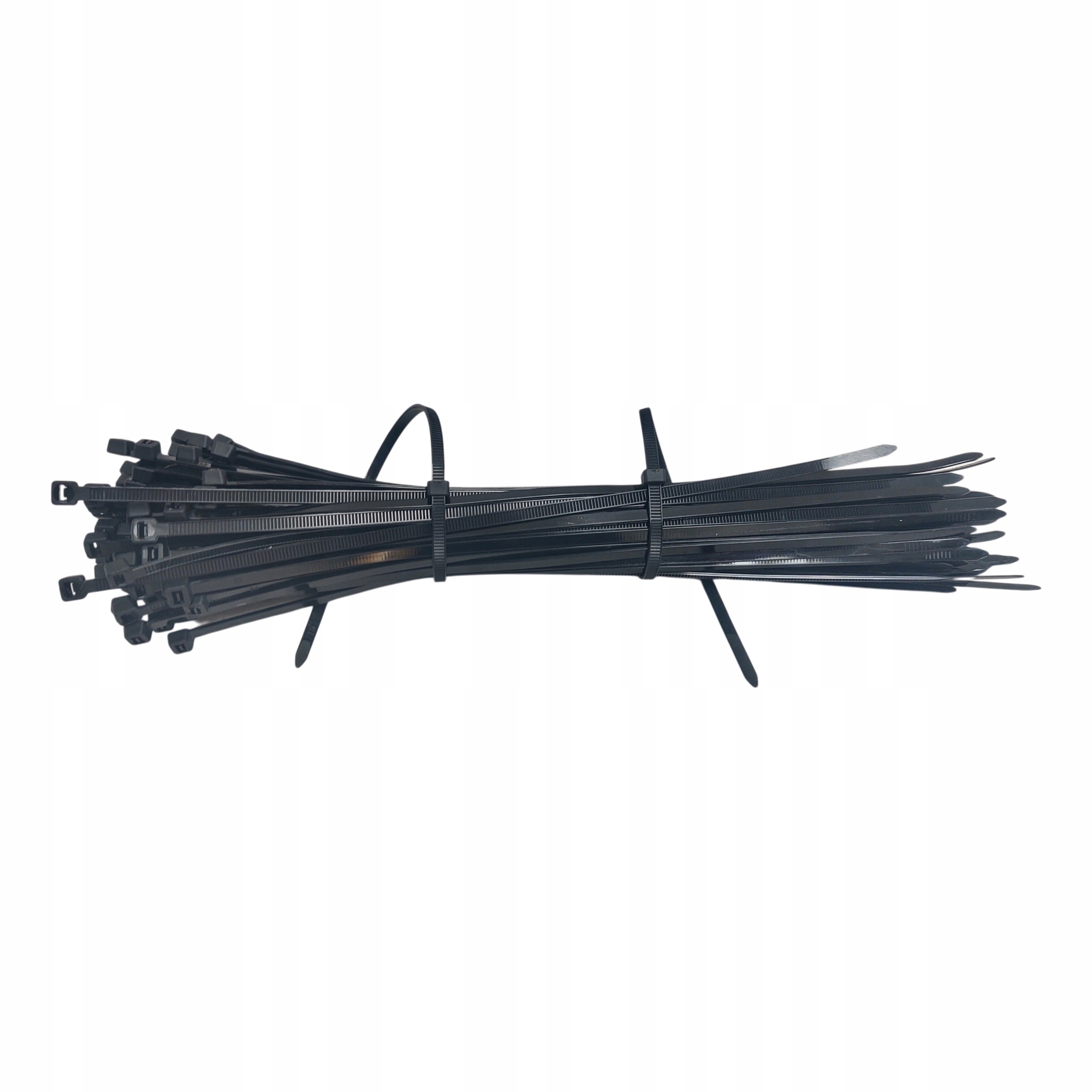 Opaski zaciskowe kablowe Uv czarne 4,8X300 4,8mm 300mm 100 sztuk zestaw