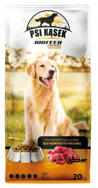 Levně Psi Kousek Biofeed Krmivo pro psy s hovězím masem 20 kg