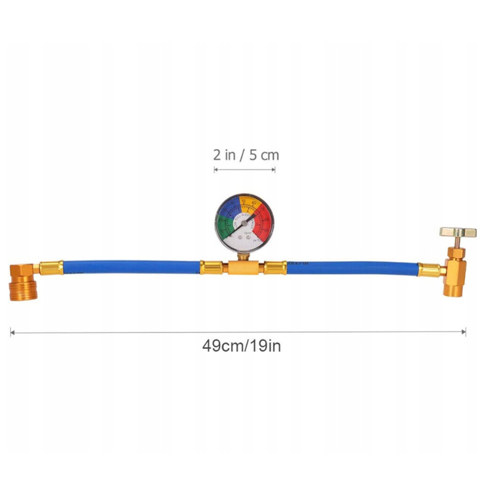 WĄŻ DO ŁADOWANIA CZYNNIKA CHŁODNICZEGO R134A Z MIERNIKIEM DLA AUTO EAN (GTIN) 6951000624403