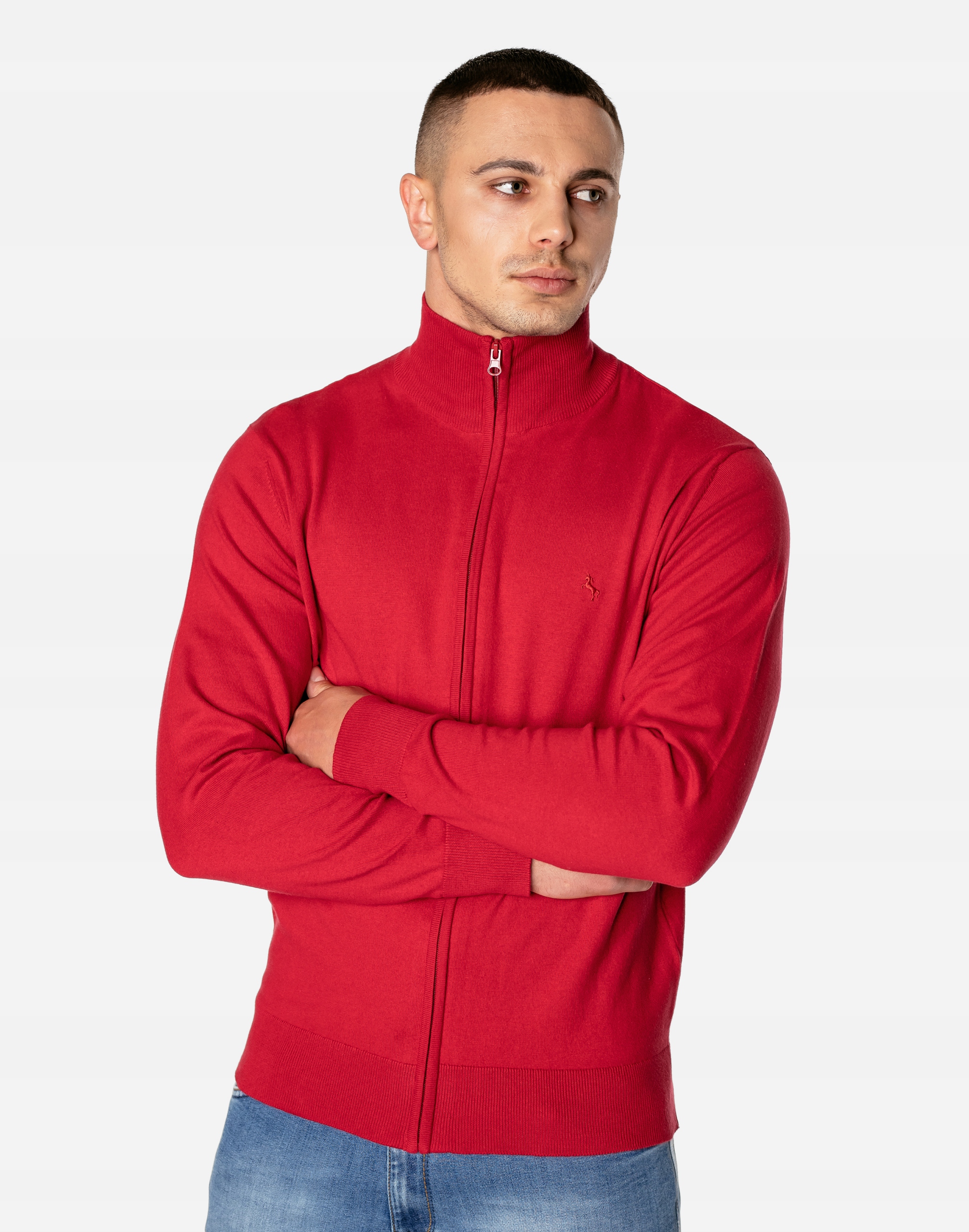 Sweter Męski Rozsuwany Półgolf Golf S3S C122 r L Marka Megitarnow