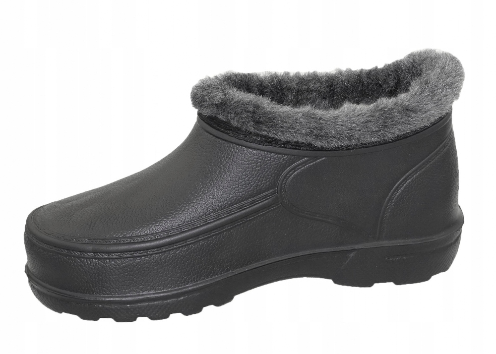 KRÓTKIE KALOSZE OCIEPLANE LEKKIE ZIMOWE RAM-3 Kolor czarny