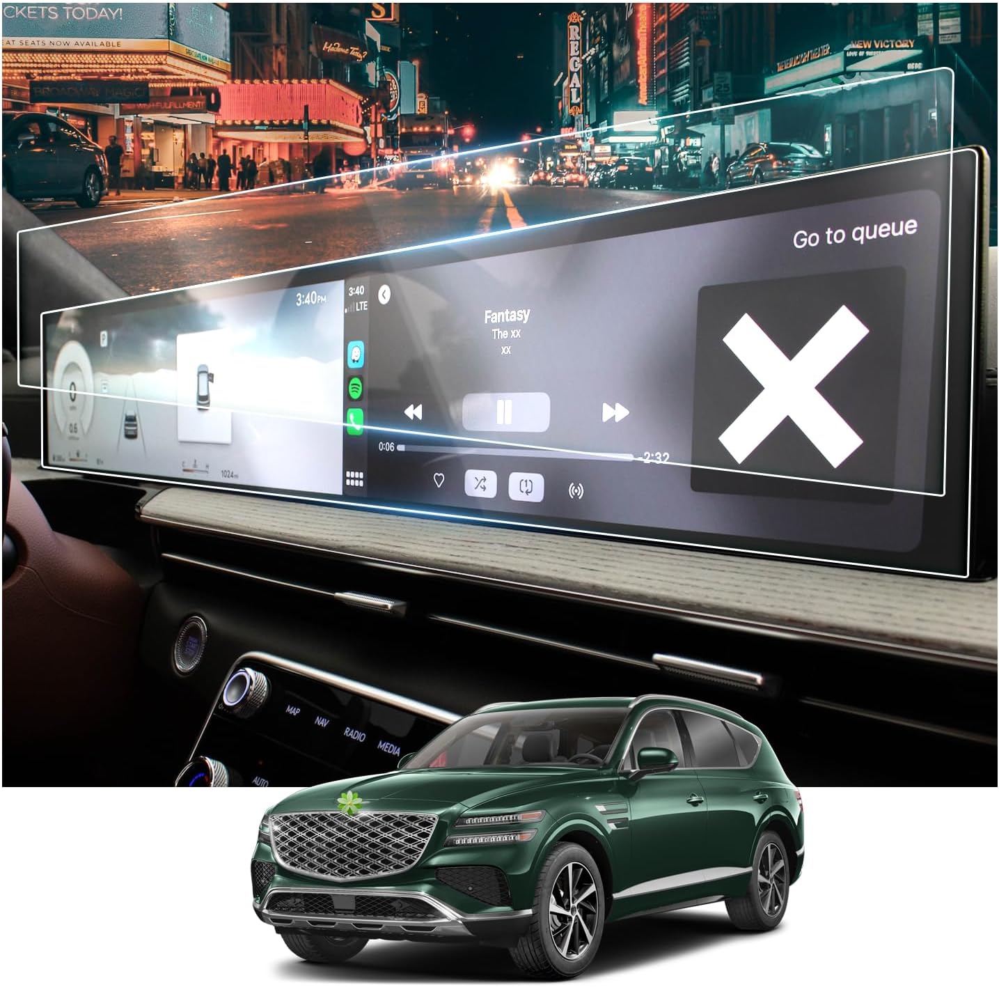 Szkło Hartowane Do Samochodu Na Panel Sterujący Ruiya Do Genesis GV80 2025