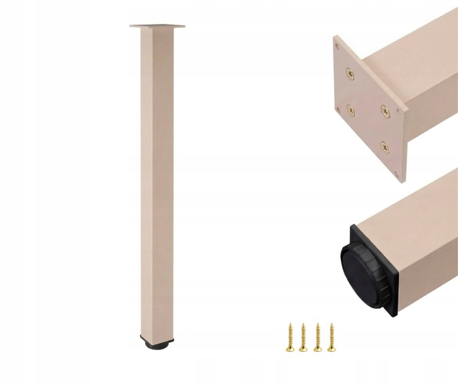 Hliníková Noha Pro Stůl Psací Stůl Loft H 820 mm Regulace Kašmír