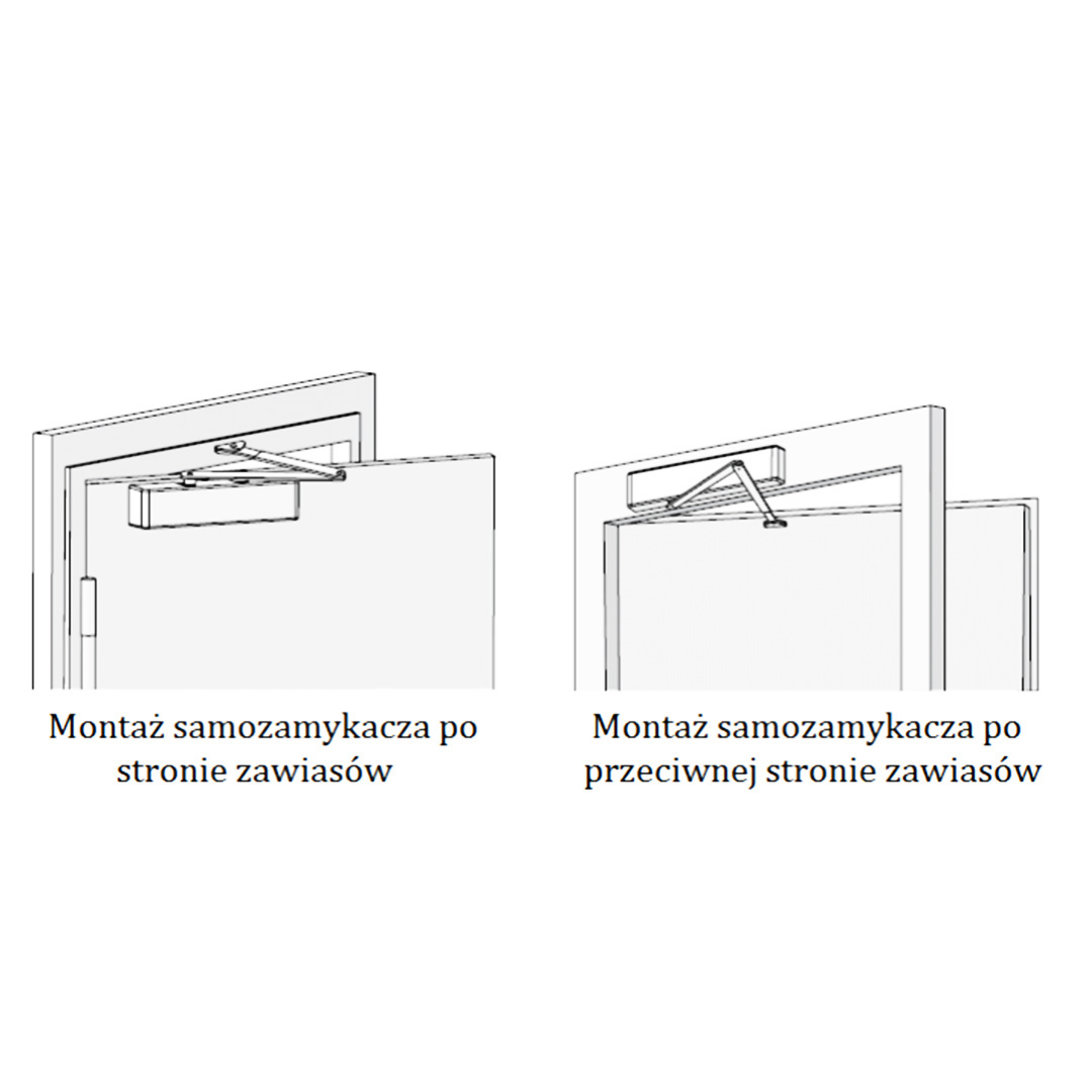 Samozamykacz drzwi 80kg srebrny ASSA ABLOY DC110 Marka Assa Abloy