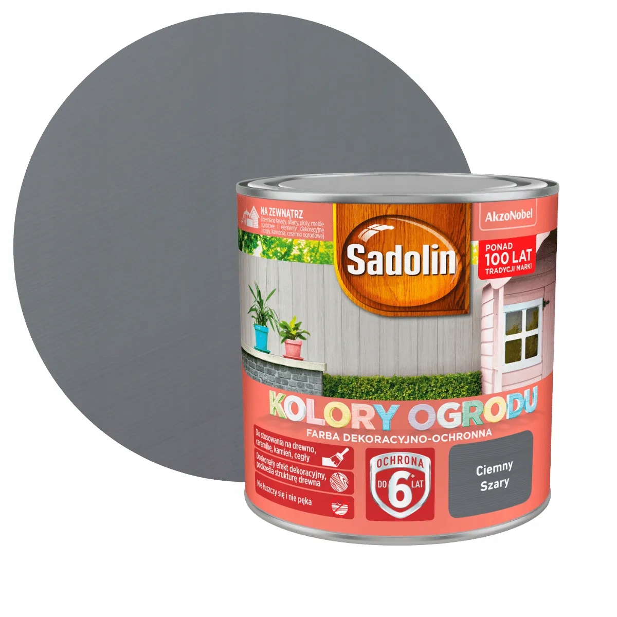 Sadolin Barvy Zahrady Tmavě šedá 2,5L