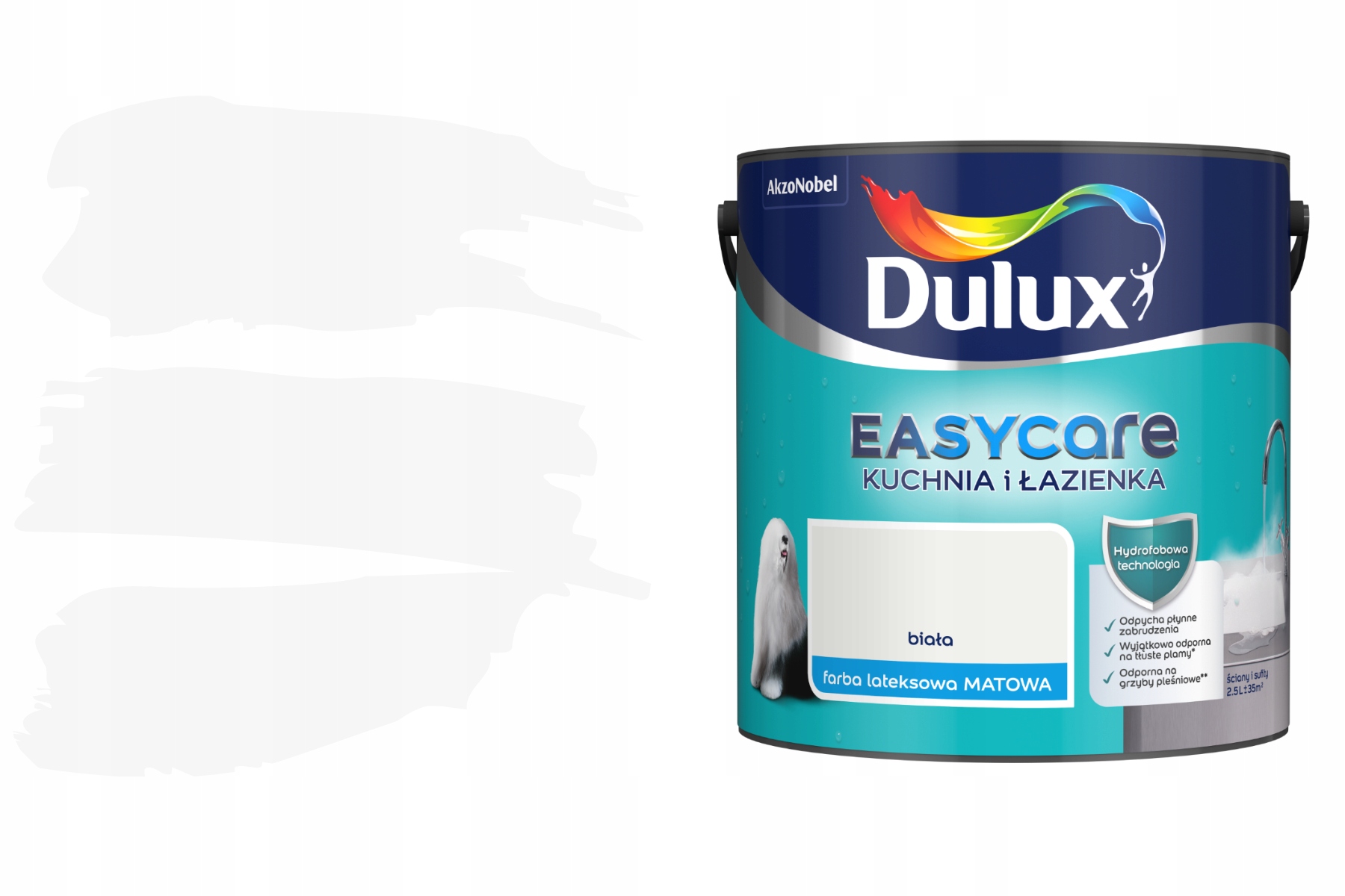 Farba Dulux EasyCare Kuchnia i Łazienka Biała 2,5 l