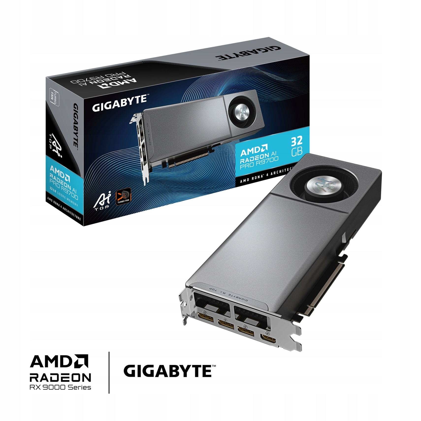 Gigabyte Radeon Ai Pro R9700 Ai Top 32G Amd 32 Gb GDDR6