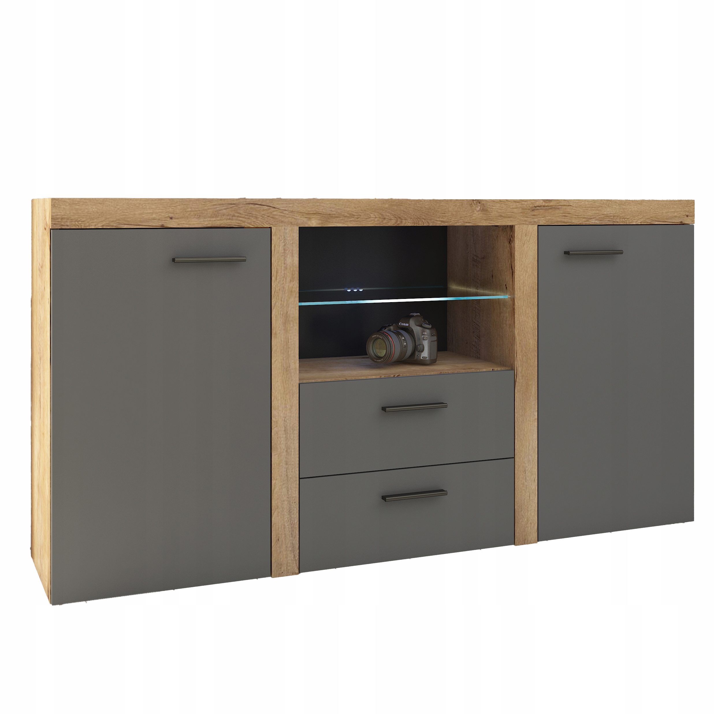 Komoda Ritmo 156 cm do obývacího pokoje Ložnice Odstíny hnědé