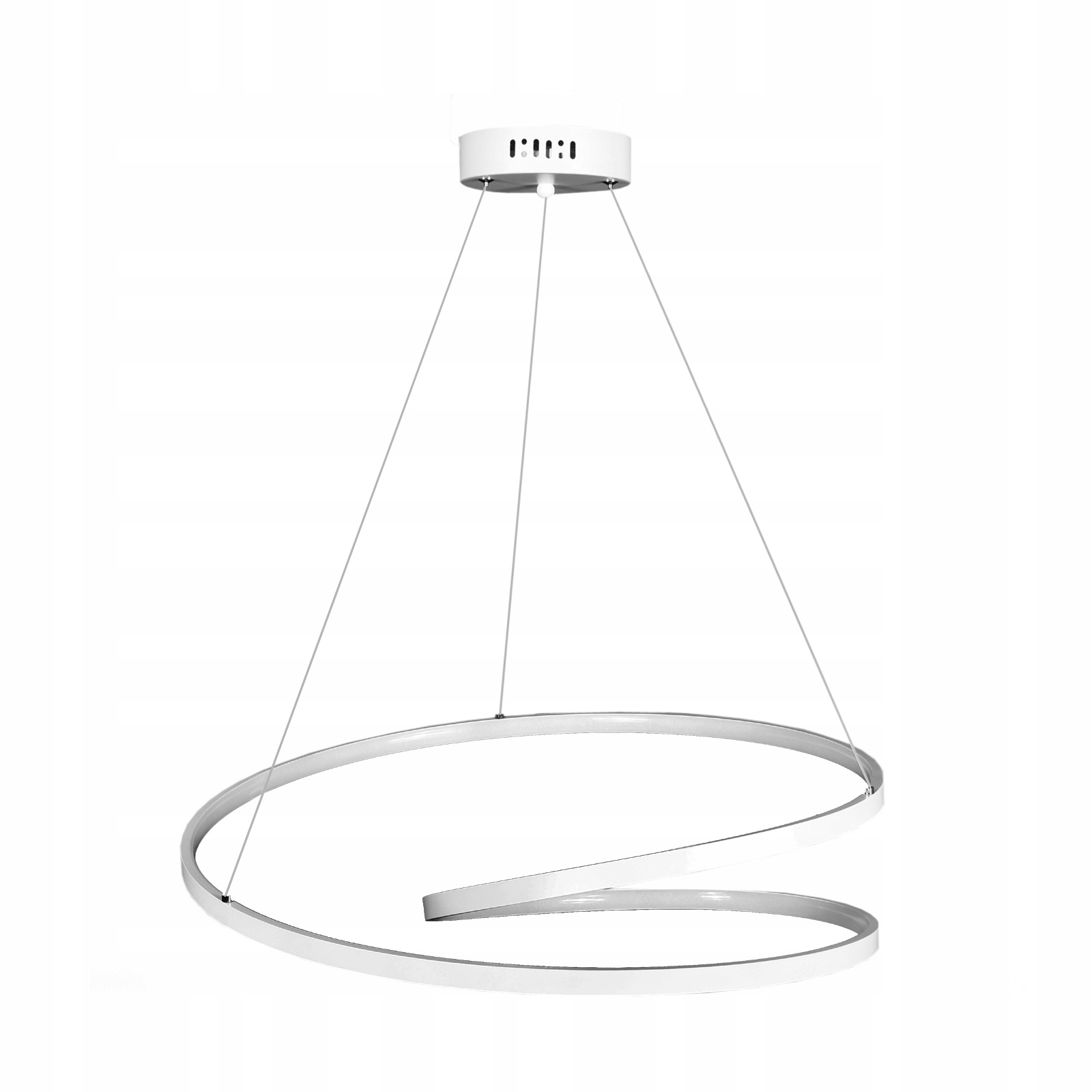 Led závesná lampa 60 W biela špirála diaľkový ovládač