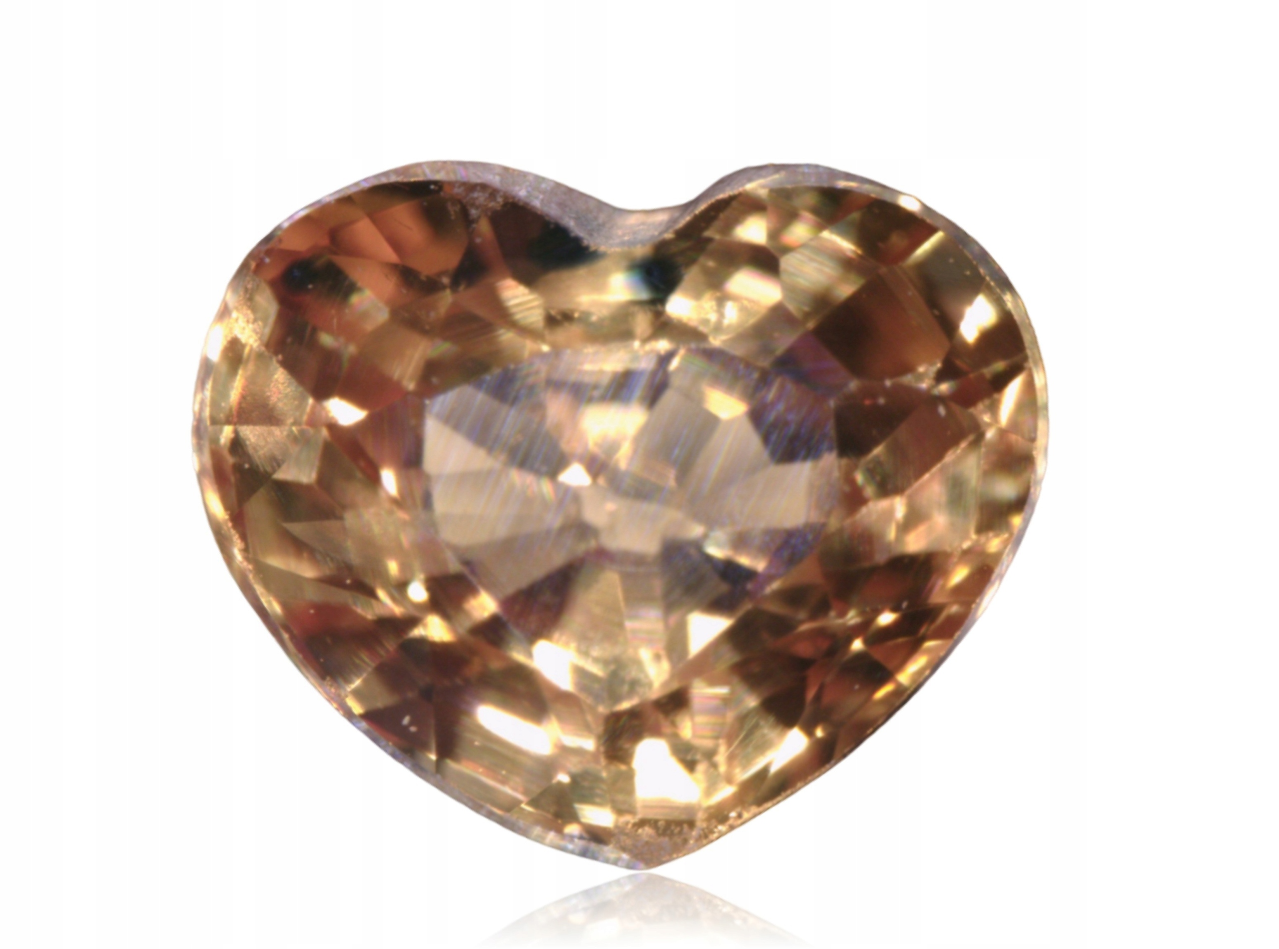 Safír 0.38ct Oranžové srdce eCertifikát Wbd