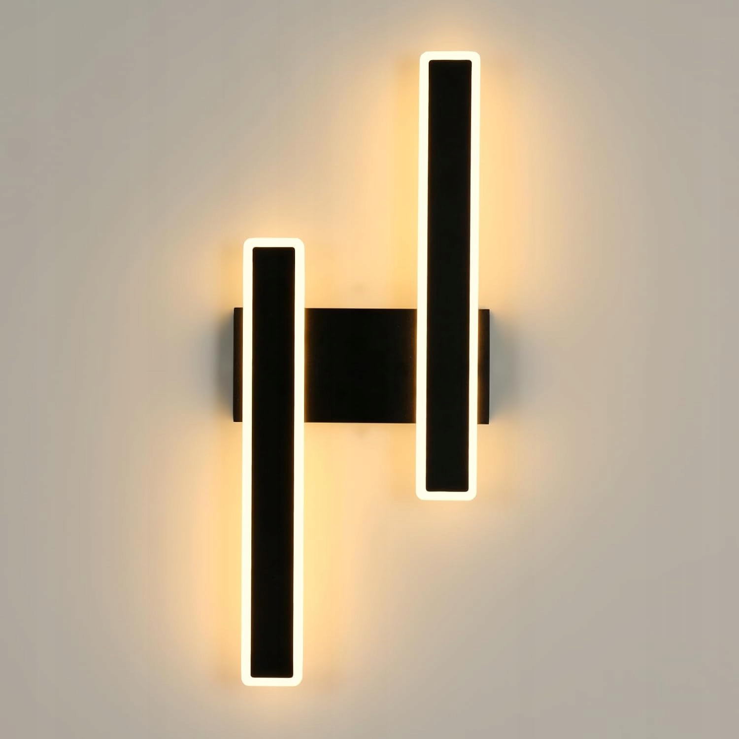 Lampa Ścienna Kinkiet Led Czarny Nowoczesny Korytarz Salon 3000K 32W
