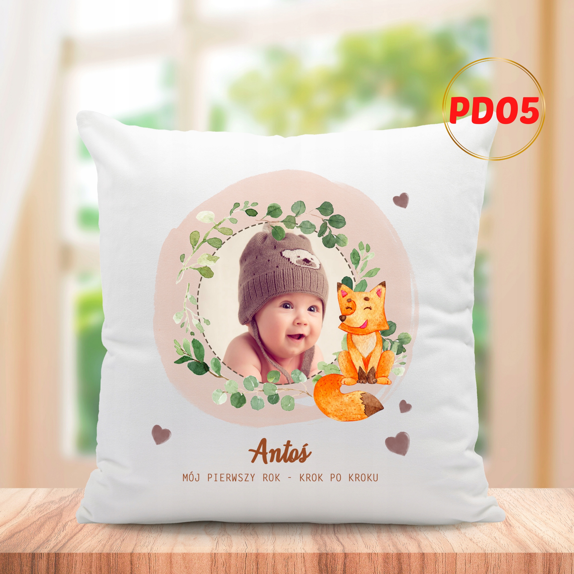PODUSZKA ZE ZDJĘCIEM URODZINY ROCZEK CHRZEST Marka bez marki