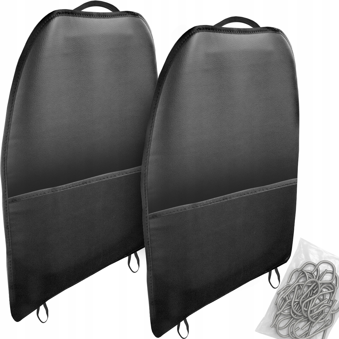 2X Osłona Na Tył Fotela Z Kieszenią Mata Nieprzemakalna Ochraniacz Pokrowie