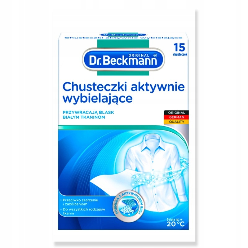 

Dr. Beckmann Chusteczki Wybielające Białe Ubrania