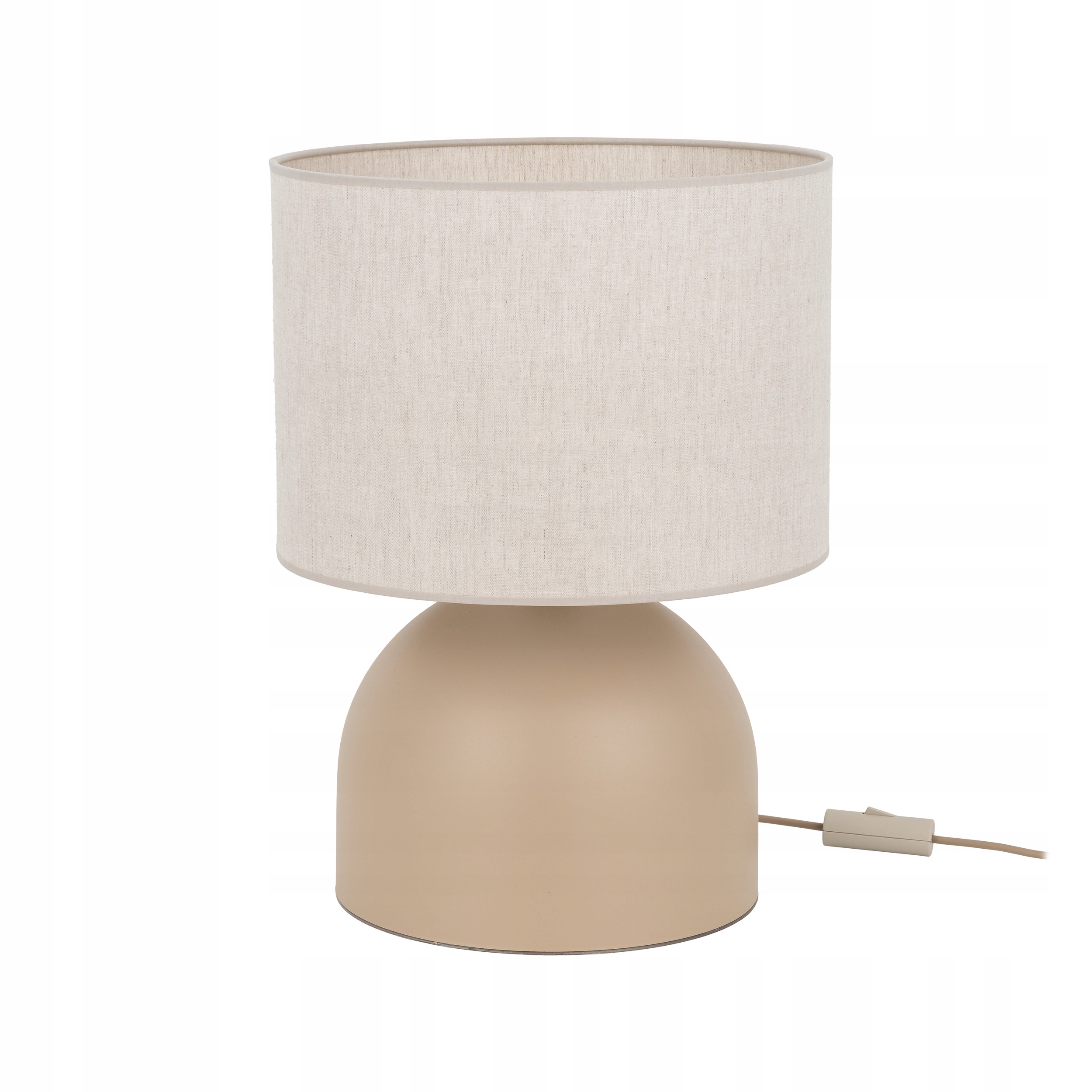 Stolová lampa béžová do spálne a obývačky nočná lampa s tienidlom Tami