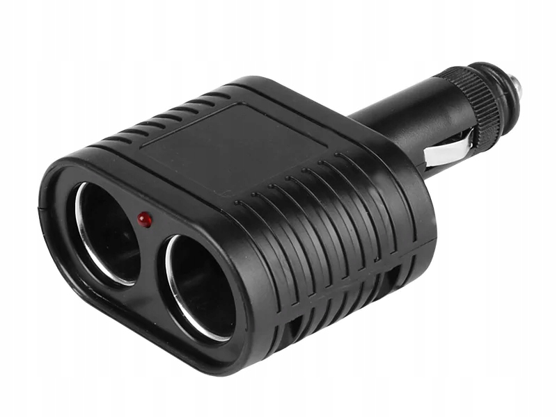 ROZGAŁĘZIACZ GNIAZDA ZAPALNICZKI PODWÓJNY CZARNY