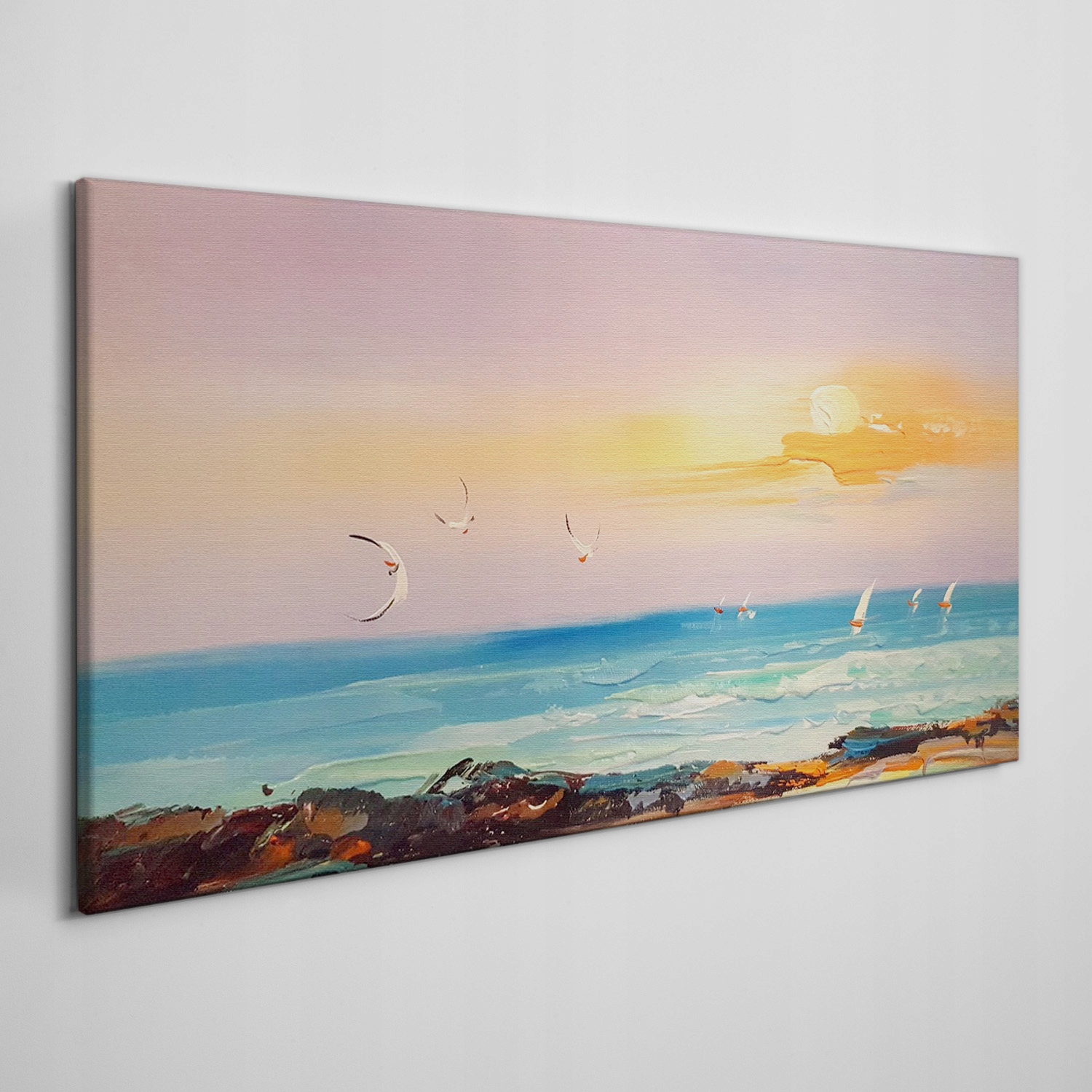 

Foto-obraz na ramie płótno Wybrzeże fale 100x50 cm