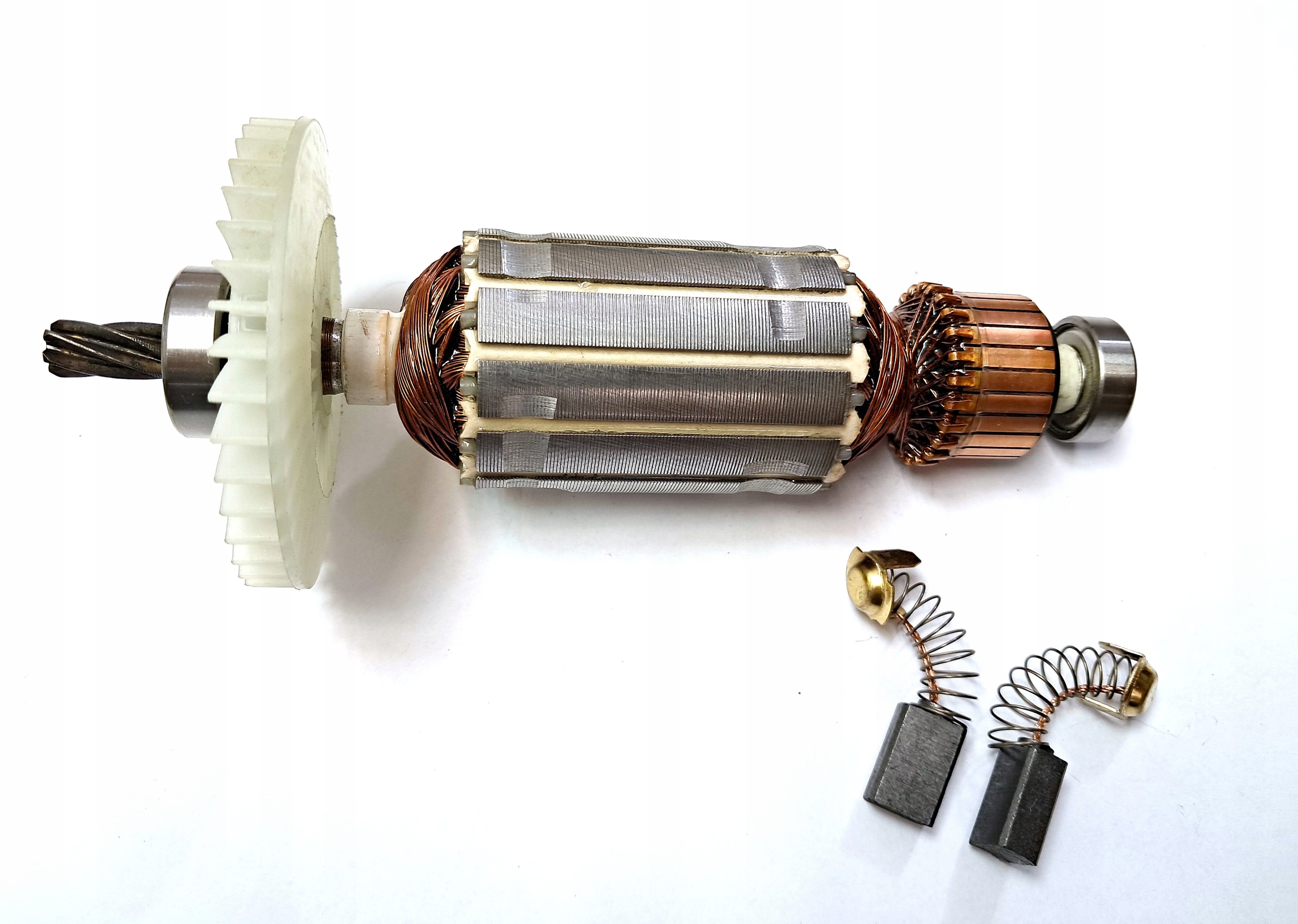 Wirnik silnika i szczotki – piła stołowa Parkside Ptks 2000 – silnik rotor