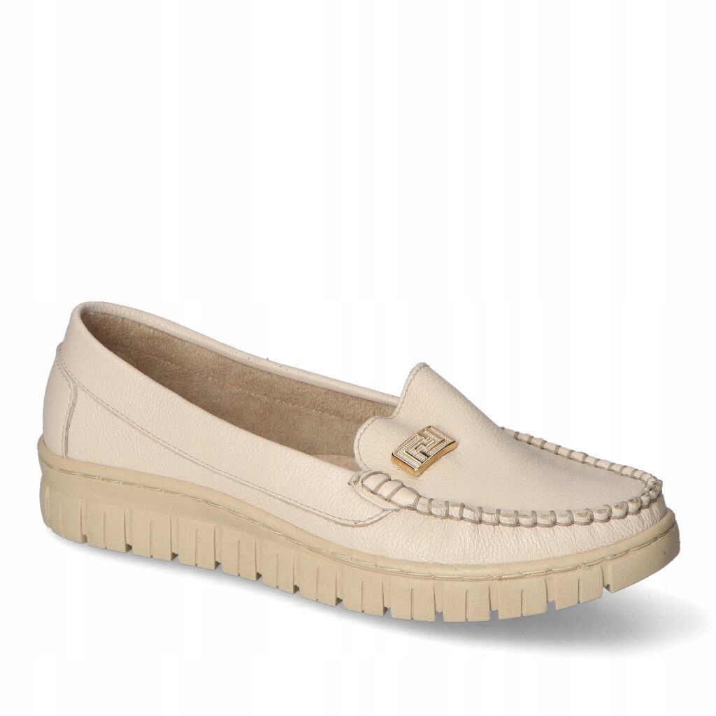 Dámské mokasíny Lemar V. Béžová kožená 37
