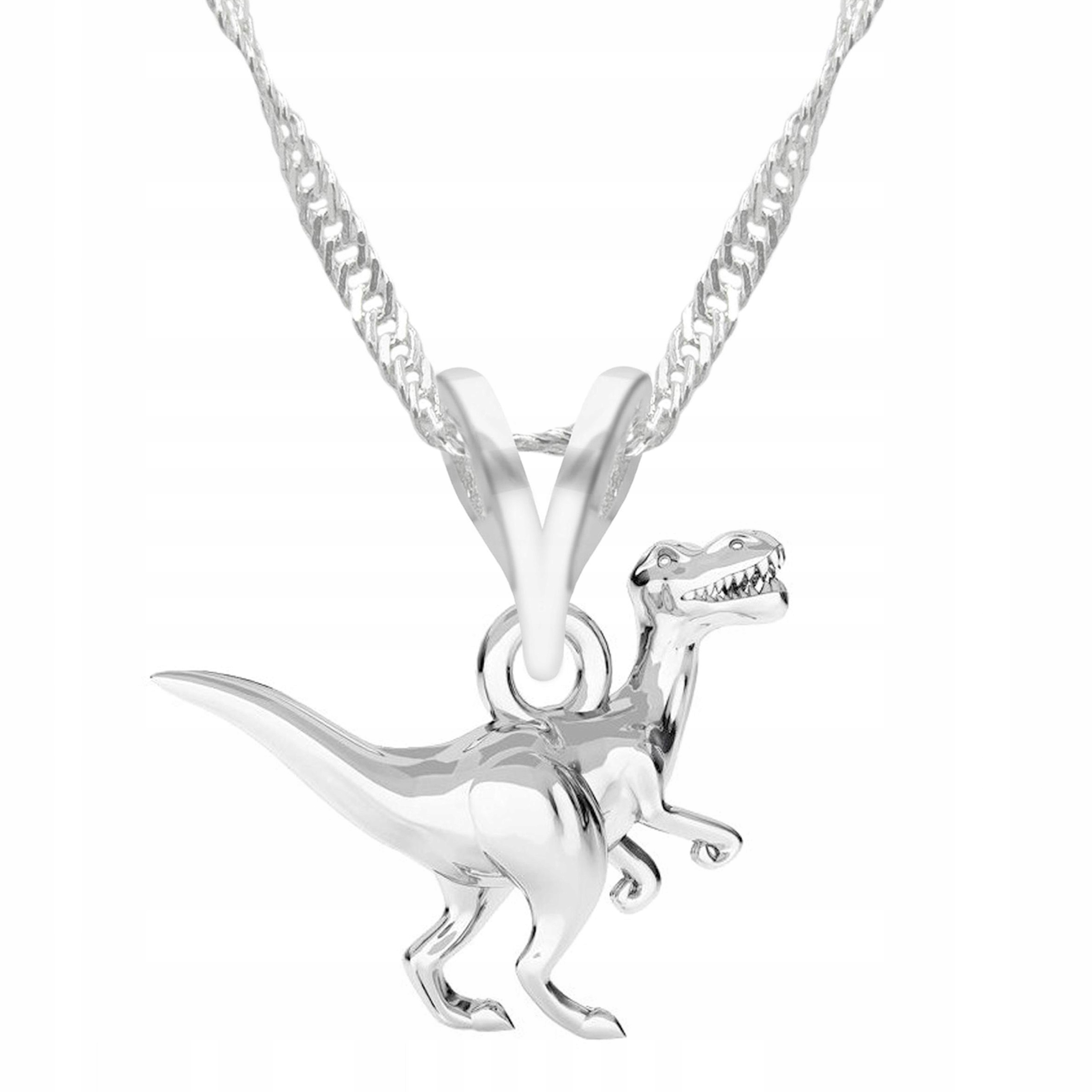 Stříbrný náhrdelník Dinosaurus T-Rex Dino Prehistorie s dinosaurem Stříbro 925