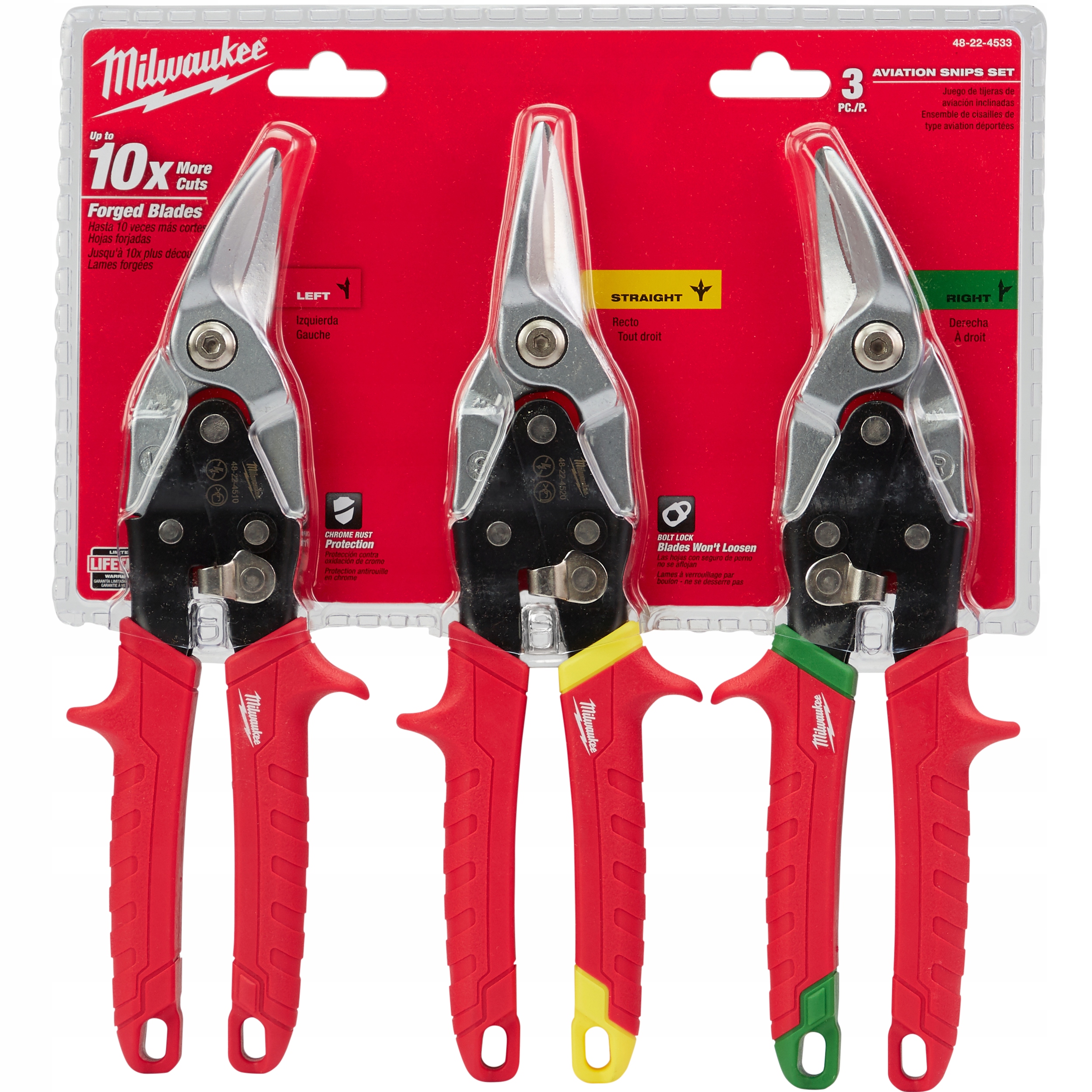 

Nożyce Do Blachy Metalu Zestaw 3SZT Milwaukee