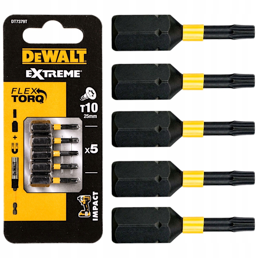 Zestaw bitów udarowych TORX T10x25mm 5szt. DeWALT