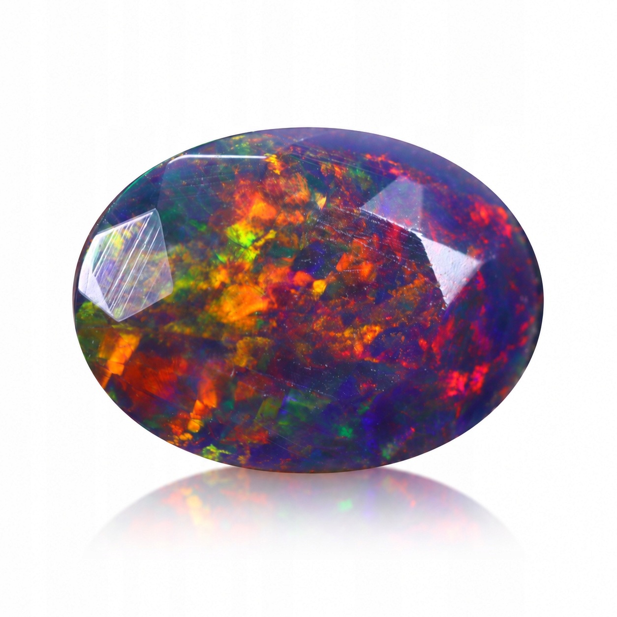 Přírodní opál černý 1.12 ct Ovál Etiopie certifikát Wbd