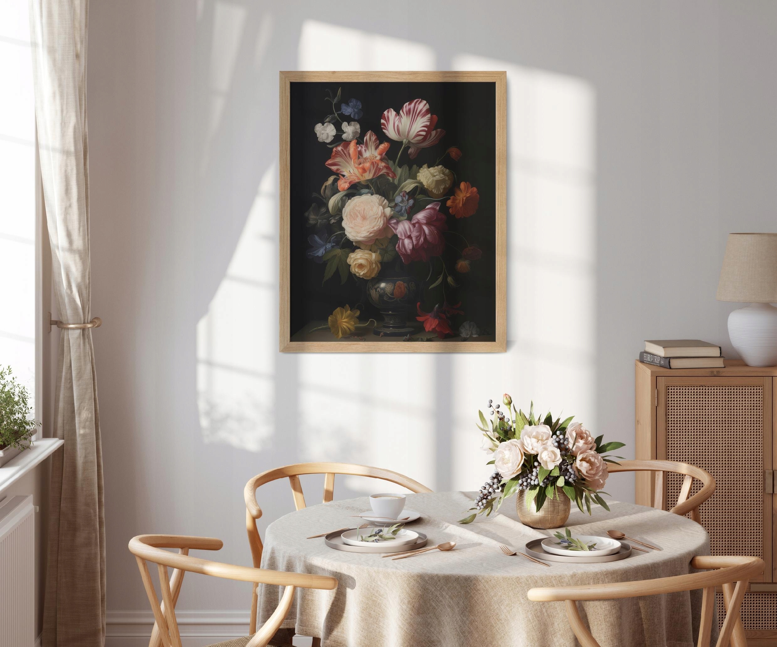 OBRAZ KWIATY NA PŁÓTNIE OBRAZY NA ŚCIANĘ DO SALONU BUKIET *wiele wzorów Wysokość produktu 50 cm