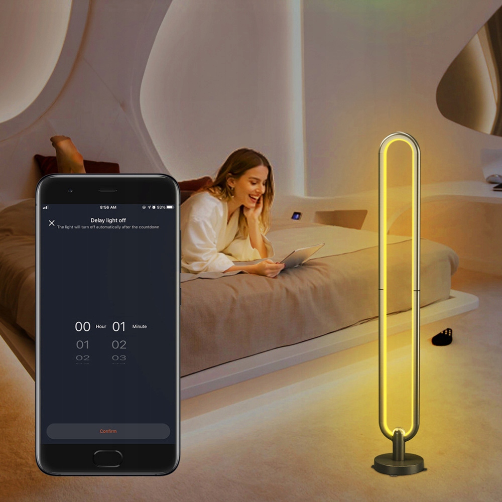 LAMPA LED podłogowa WIFI SMART TUYA PLUG RGBW INTELIGENTNA MOCNA JAKOŚĆ Moc 20 W