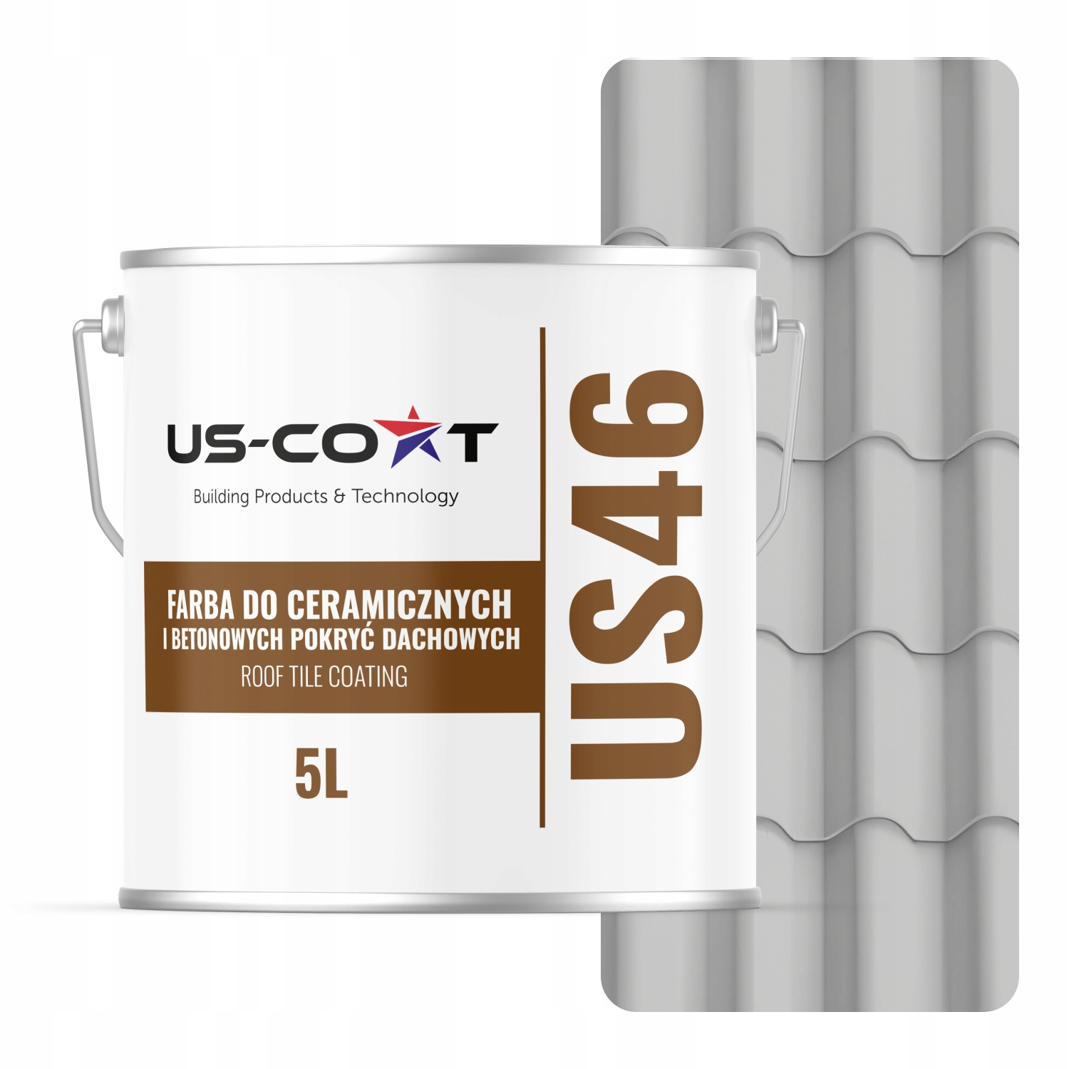 Povrchová Farba Na Keramickú Strechu 5 L Šedá Mliečna Ral 7047 Lesk