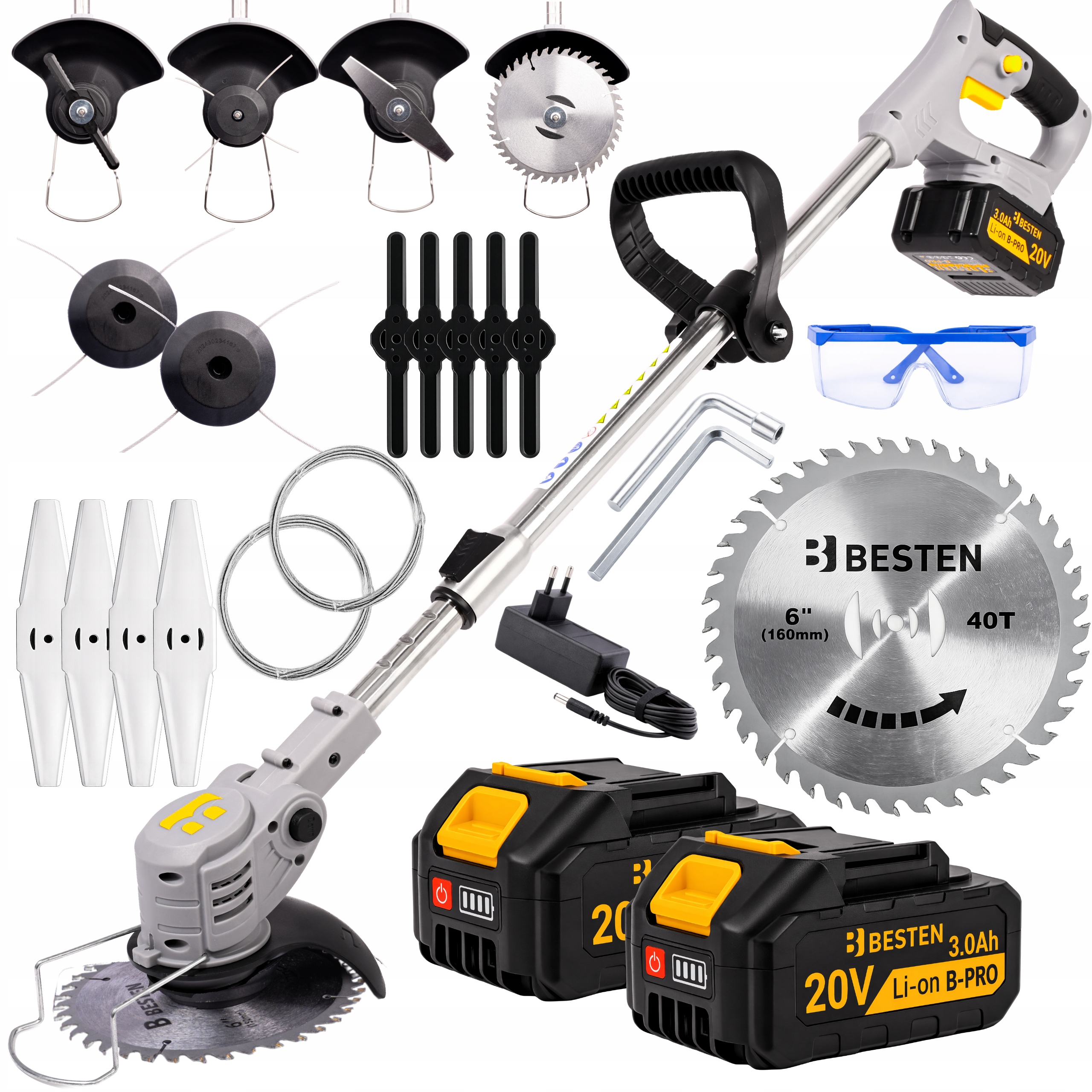 Aku Vyžínač Elektrická Vyžínač Křovinořez na Trávy struna 2xaku